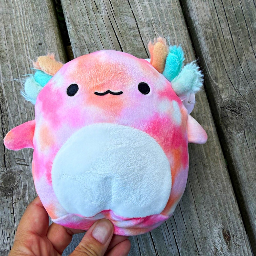 Squishmallows Aksel Axolotl Plush Stuffed Animal Pink Tie-Dye